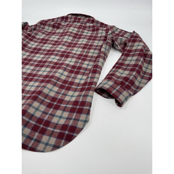 Pendleton Wool Shirt Plaid Button Up Quilted Collar Long Sleeve Size M USA - Picture 4 of 11
